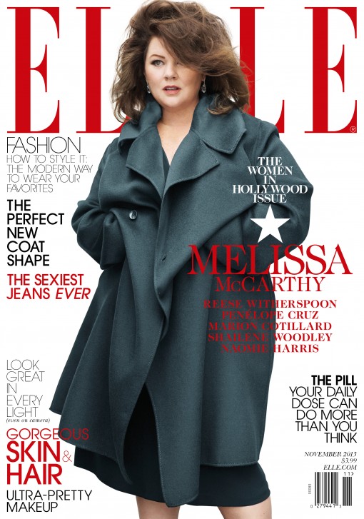 Melissa McCarthy ELLE WIH Nov '13 cover