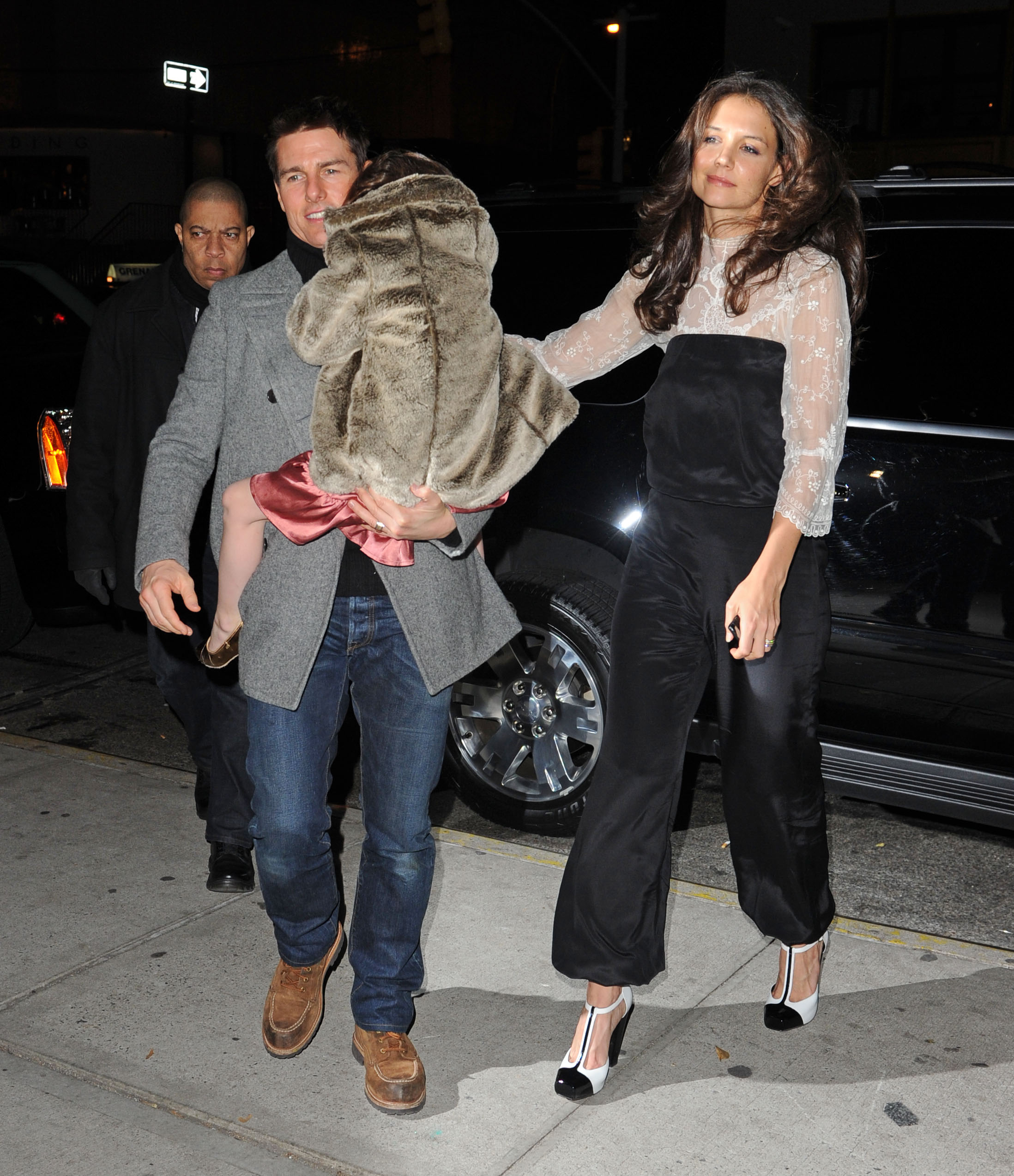 Tom Cruise, Katie Holmes and  Suri dinner for Katie's 33rd Birthday NYC