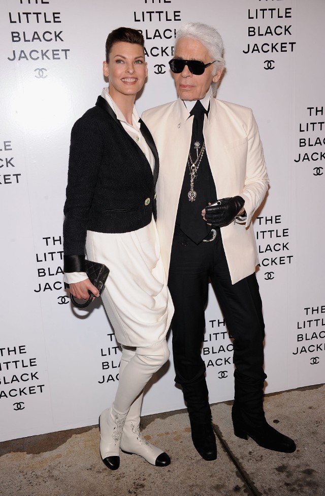 Linda Evangelista and Karl Lagerfeld