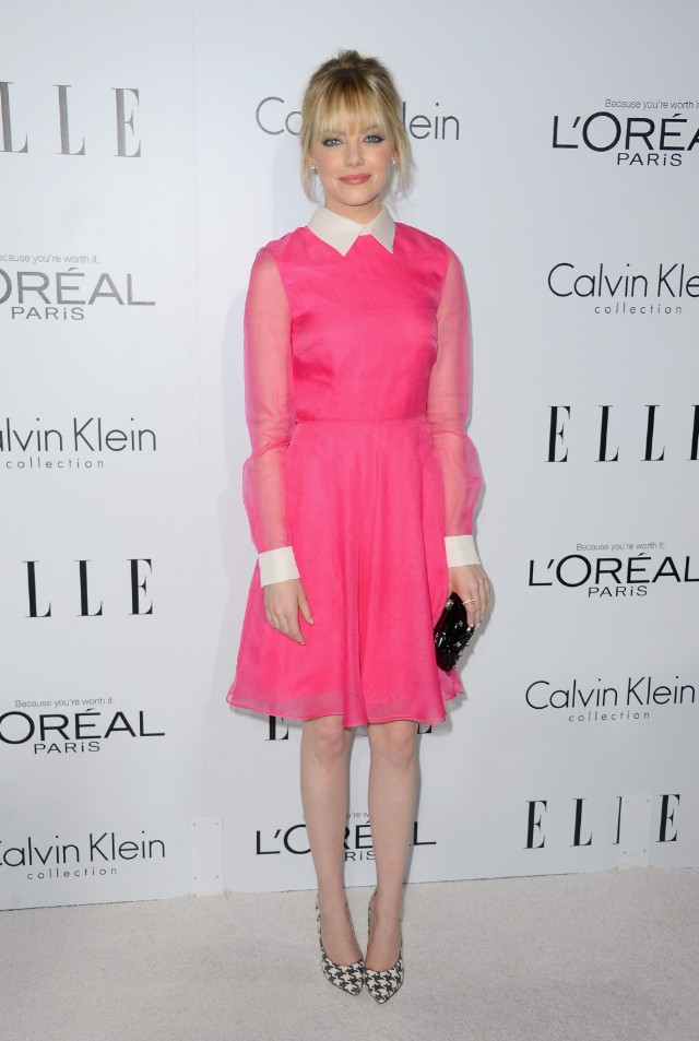 Emma Stone Looking Gorgeously Sweet in Head-to-Toe Pink Ensemble – Shoes  Post