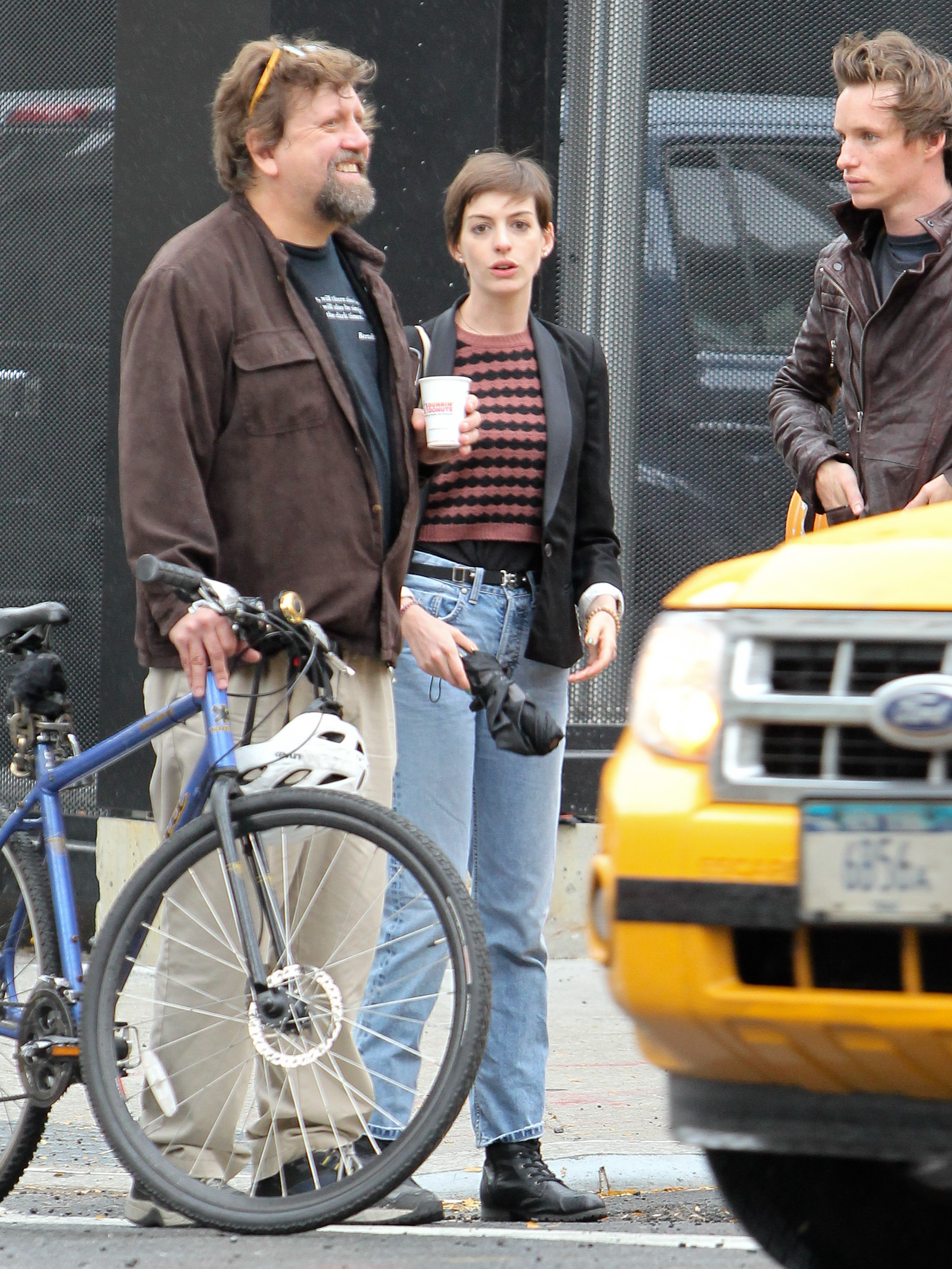Anne Hathaway Leaving A Music Studio In NYC