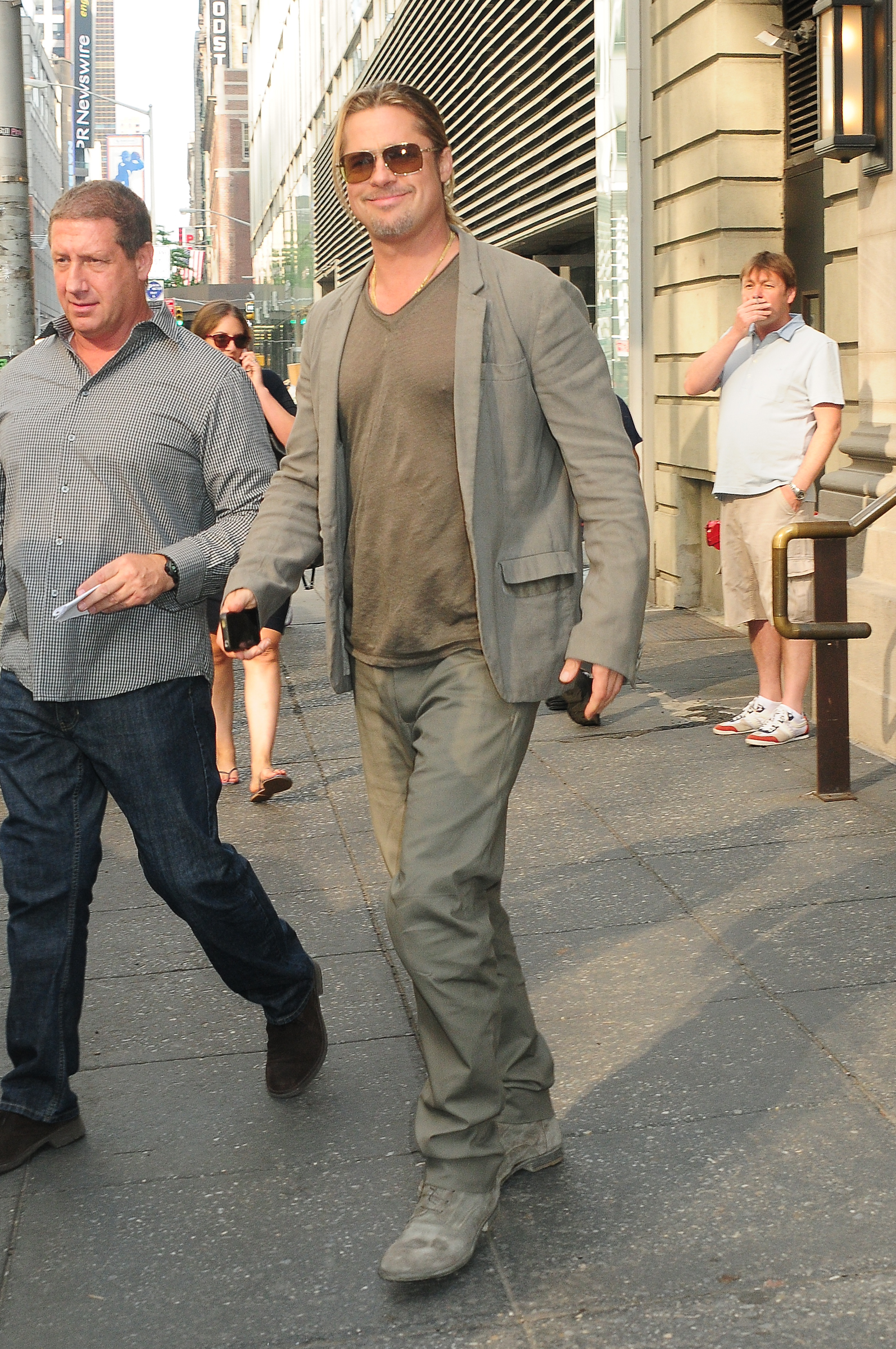 Brad Pitt makes an appearance at 'Good Morning America' in NYC