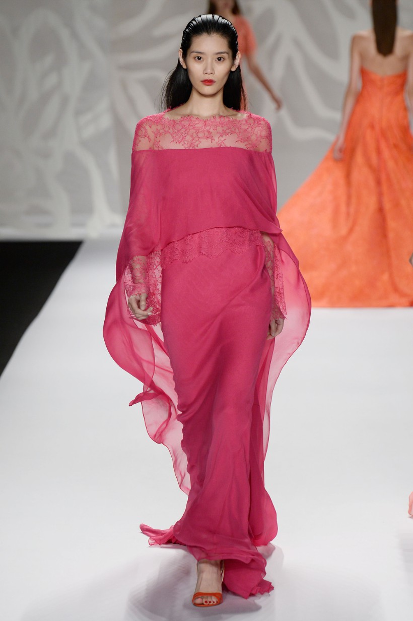 Monique Lhuillier - Runway - Mercedes-Benz Fashion Week Spring 2014