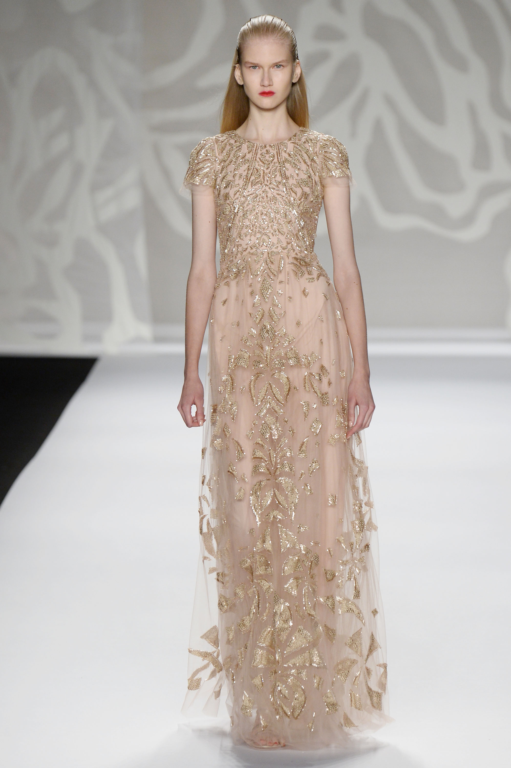 Monique Lhuillier - Runway - Mercedes-Benz Fashion Week Spring 2014
