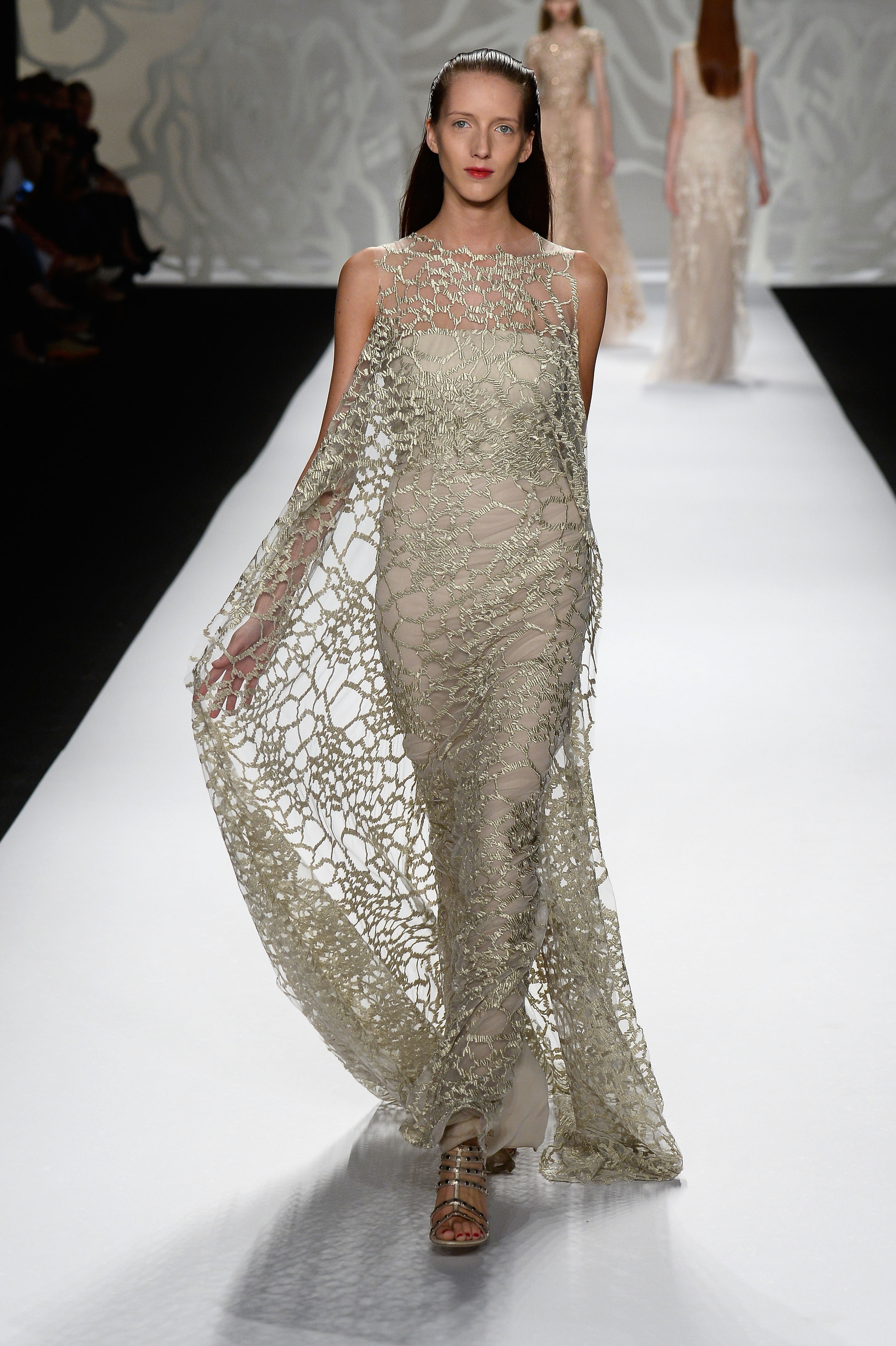 Monique Lhuillier - Runway - Mercedes-Benz Fashion Week Spring 2014