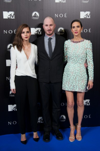 Well Played: Jennifer Connelly in Giambattista Valli and Emma Watson in J. Mendel; Madrid Premiere of Noah