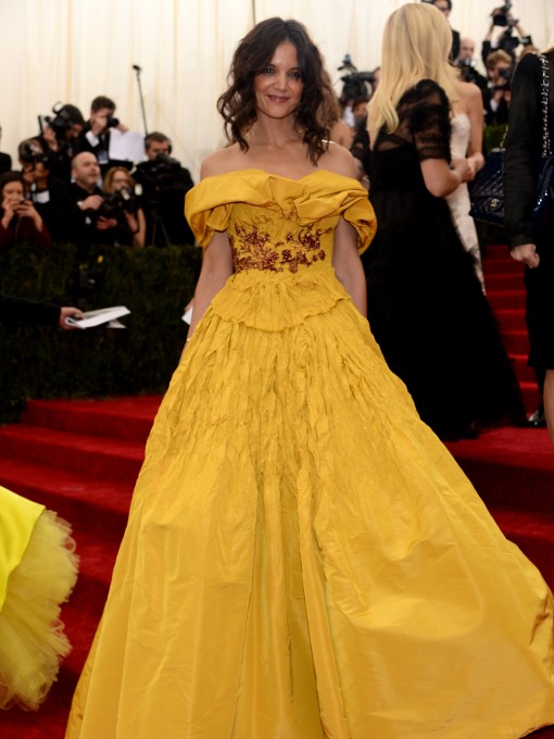 Met Gala Fug Carpet: Katie Holmes in Marchesa
