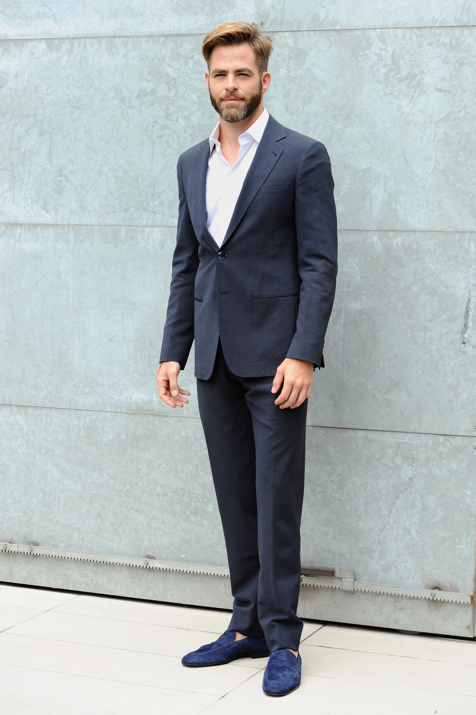 Chris Pine attends Giorgio Armani show during Milan Menswear Fashion Week Spring Summer 2015 in Milan