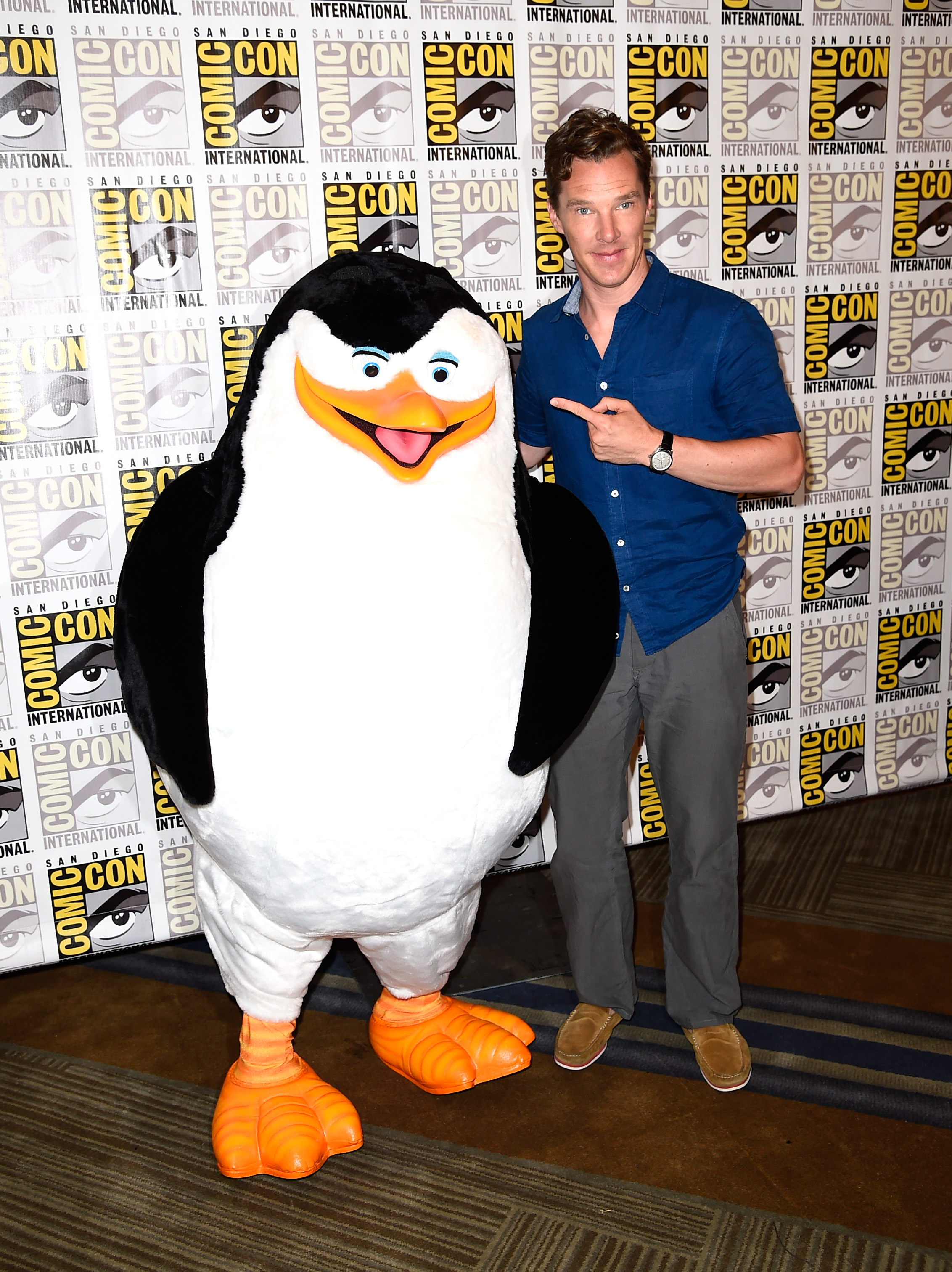 Benedict Cumberbatch and a penguin (2)