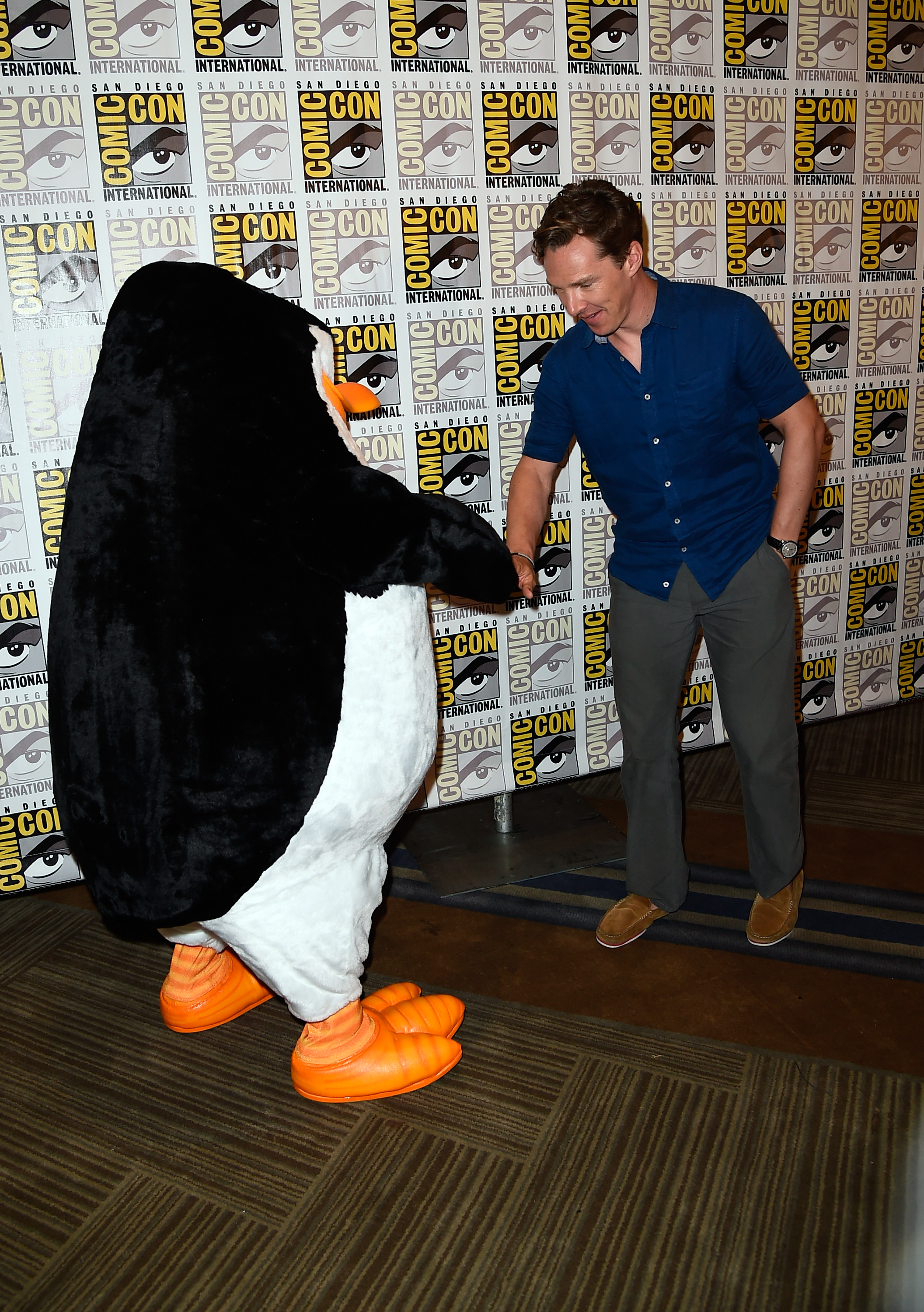 Benedict Cumberbatch and a penguin (1)