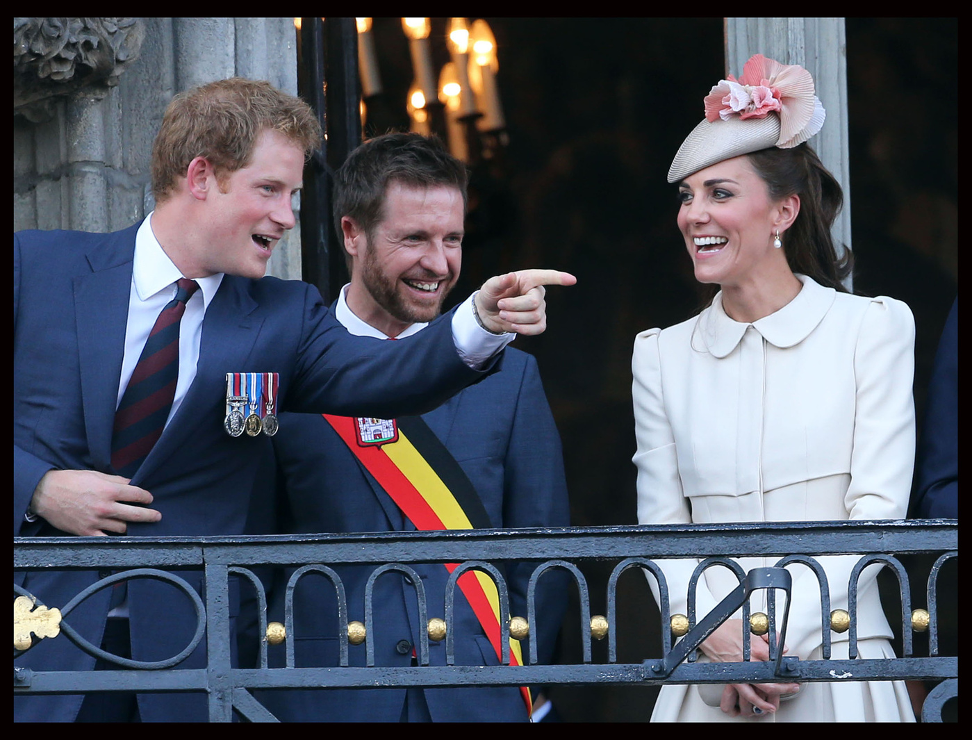 Royally Played: Wills, Kate and Harry Pointing at Things in Belgium