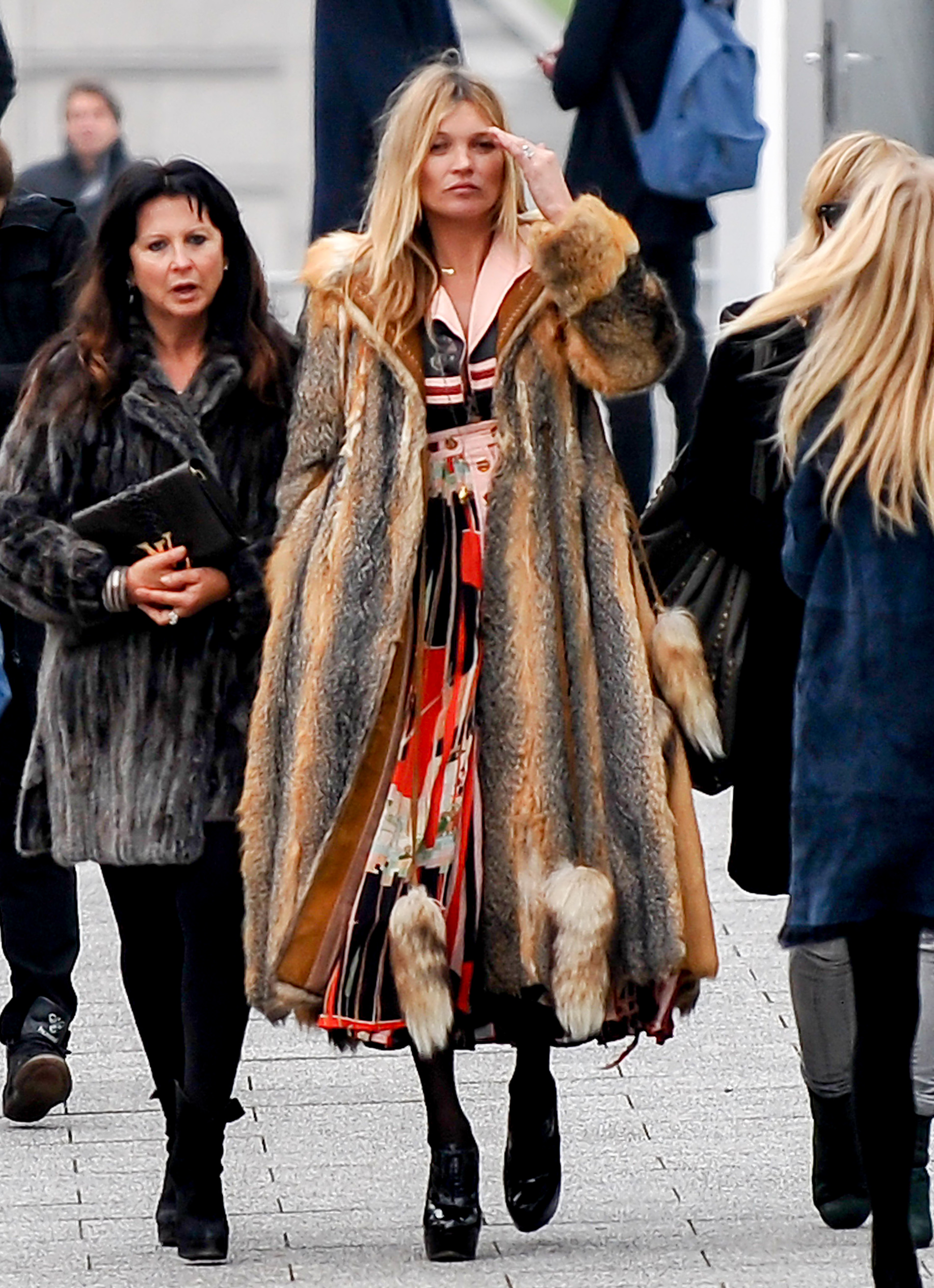 Kate Moss Seen Leaving The Louis Vuitton Show In Paris