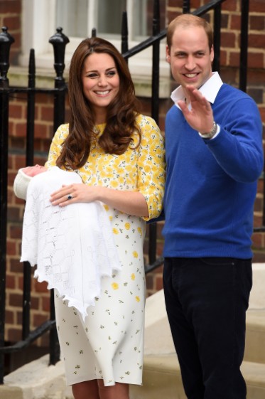The Duke And Duchess Of Cambridge with Baby girl princess