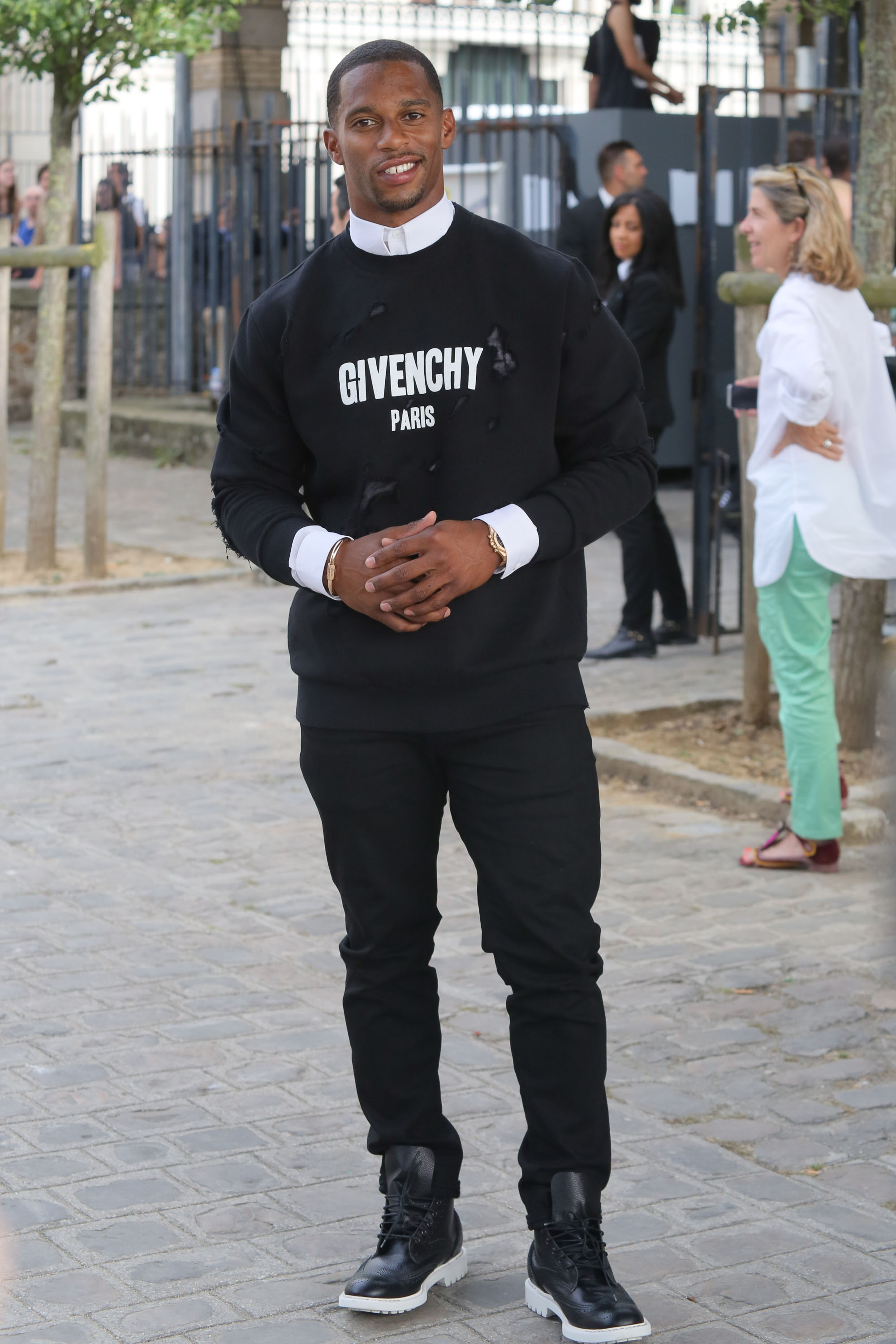 Victor Cruz at Givenchy - Paris Fashion Week - 5