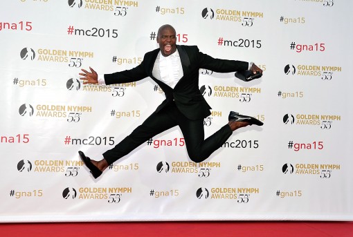 terry crews red carpet leaps jumps 2015