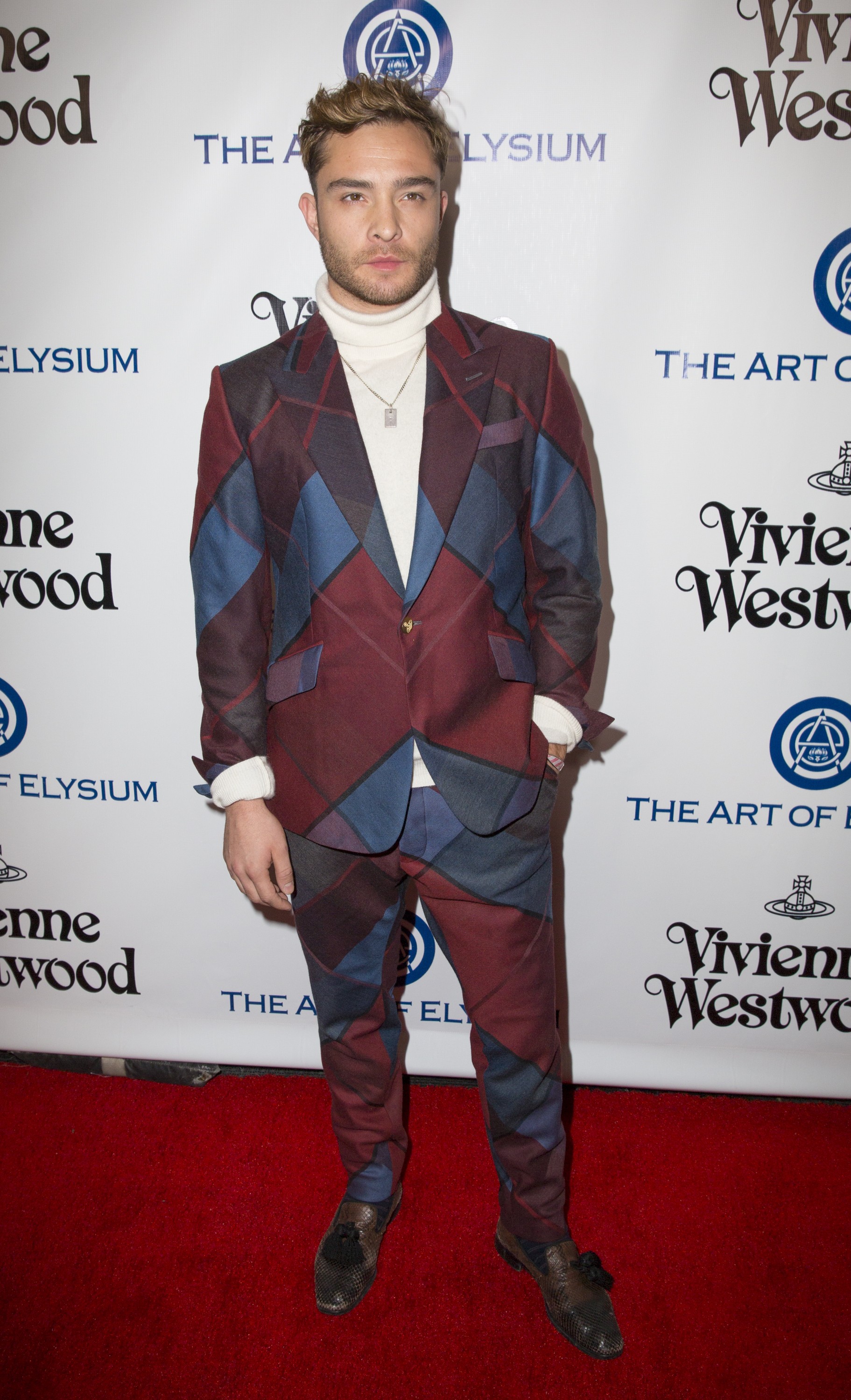 Ed Westwick Looks Bonkers in a Crazy Suit - Go Fug Yourself Go Fug Yourself