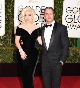 Golden Globes Well Played: Lady Gaga (in Versace) and Taylor Kinney
