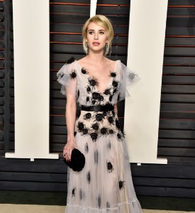 Oscars Fug Carpet: Emma Roberts in Yanina Couture