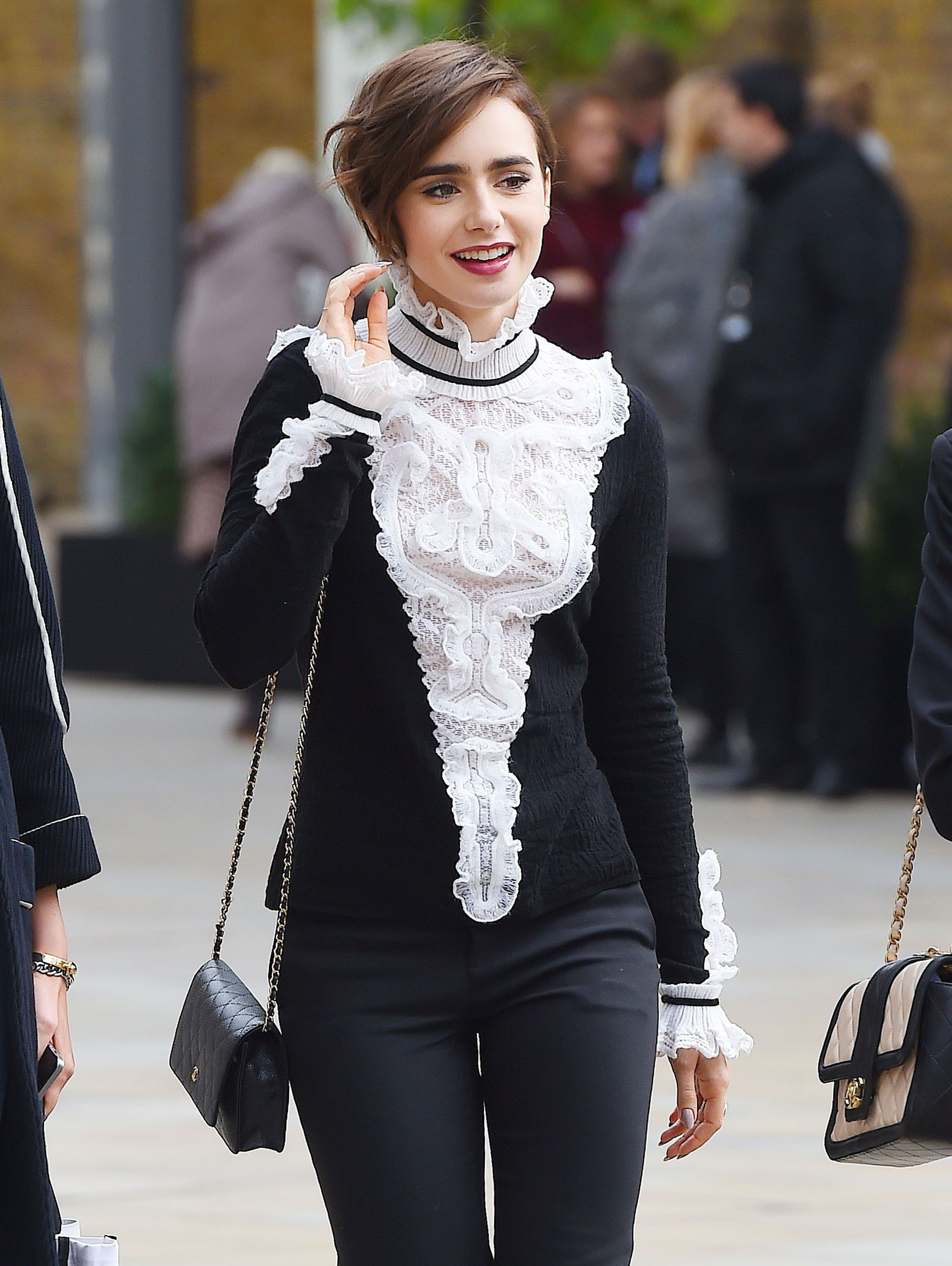 Lily Collins Leaving The Saachi Gallery