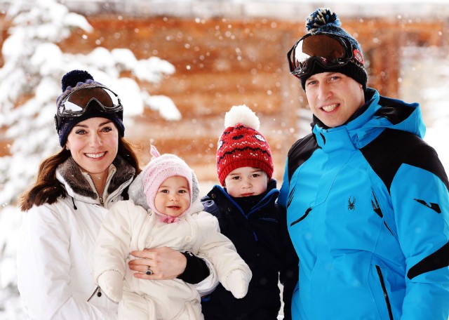 Prince William and Duchess Kate Take George and Charlotte Skiing