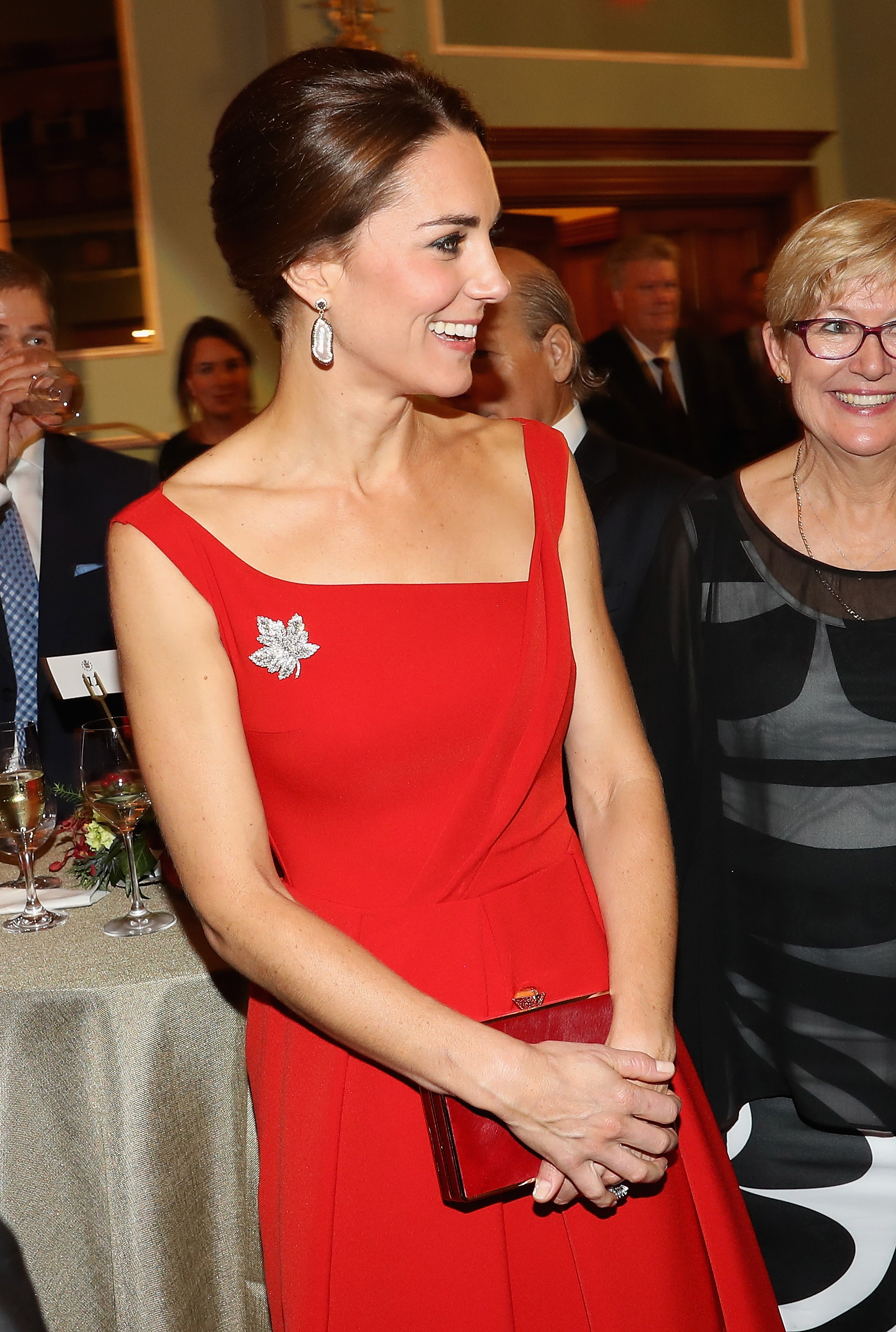 Duchess Kate Wears a Red Preen Cocktail Dress in Canada - Go Fug Yourself