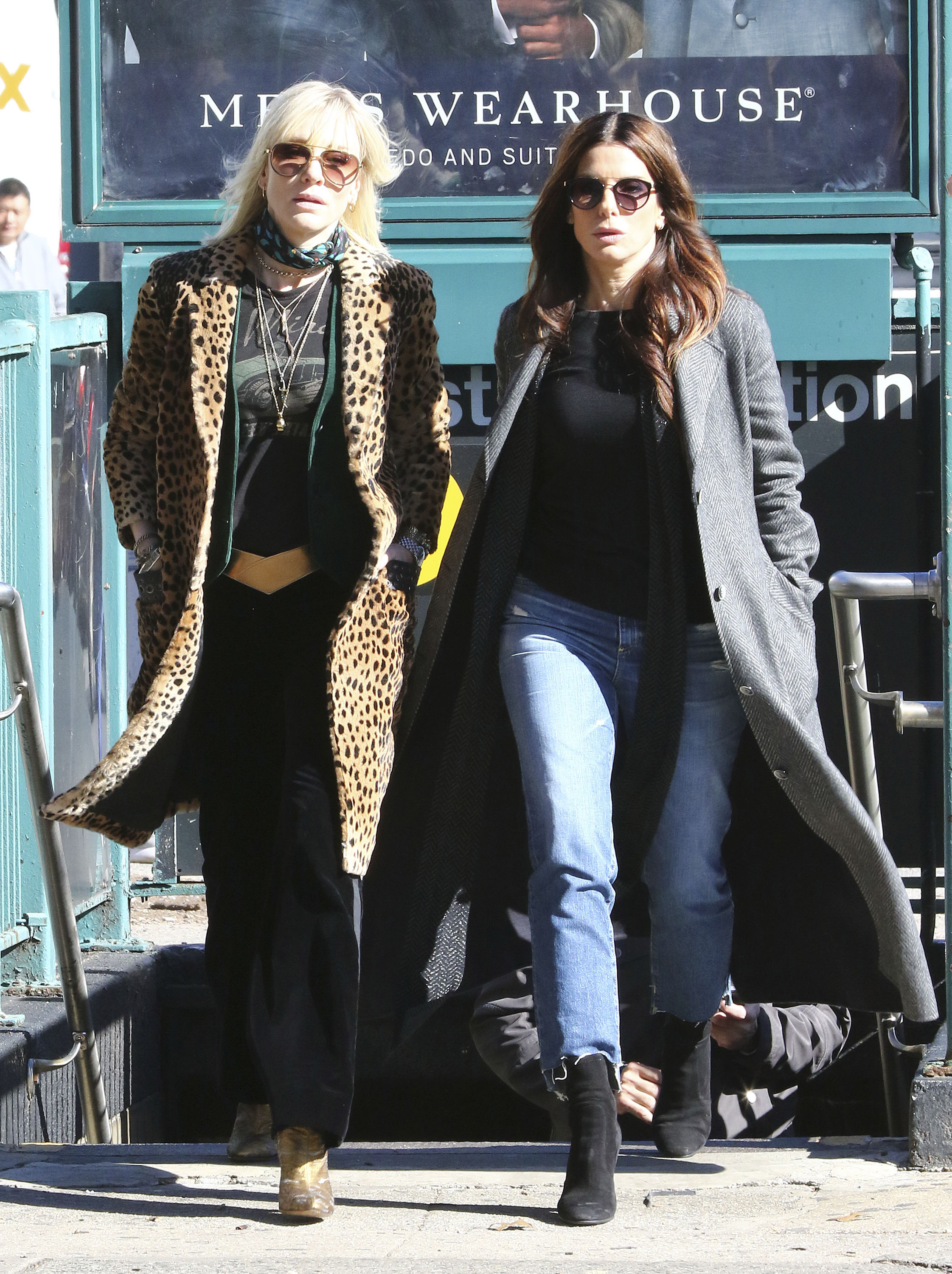 Sandra Bullock And Cate Blanchett Filming 'Ocean's 8'