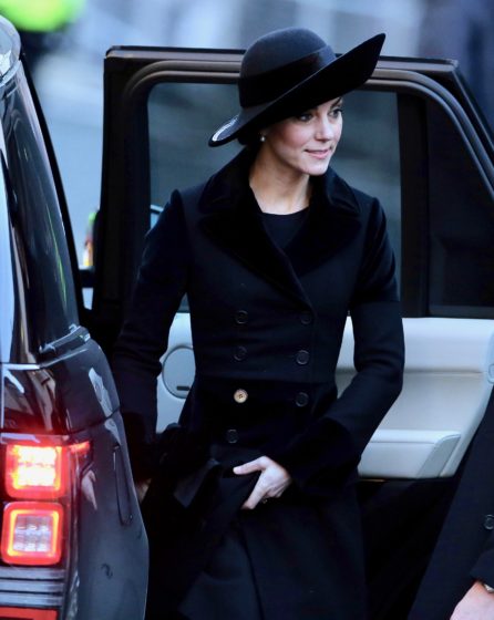 Kate Middleton Black McQueen Coat