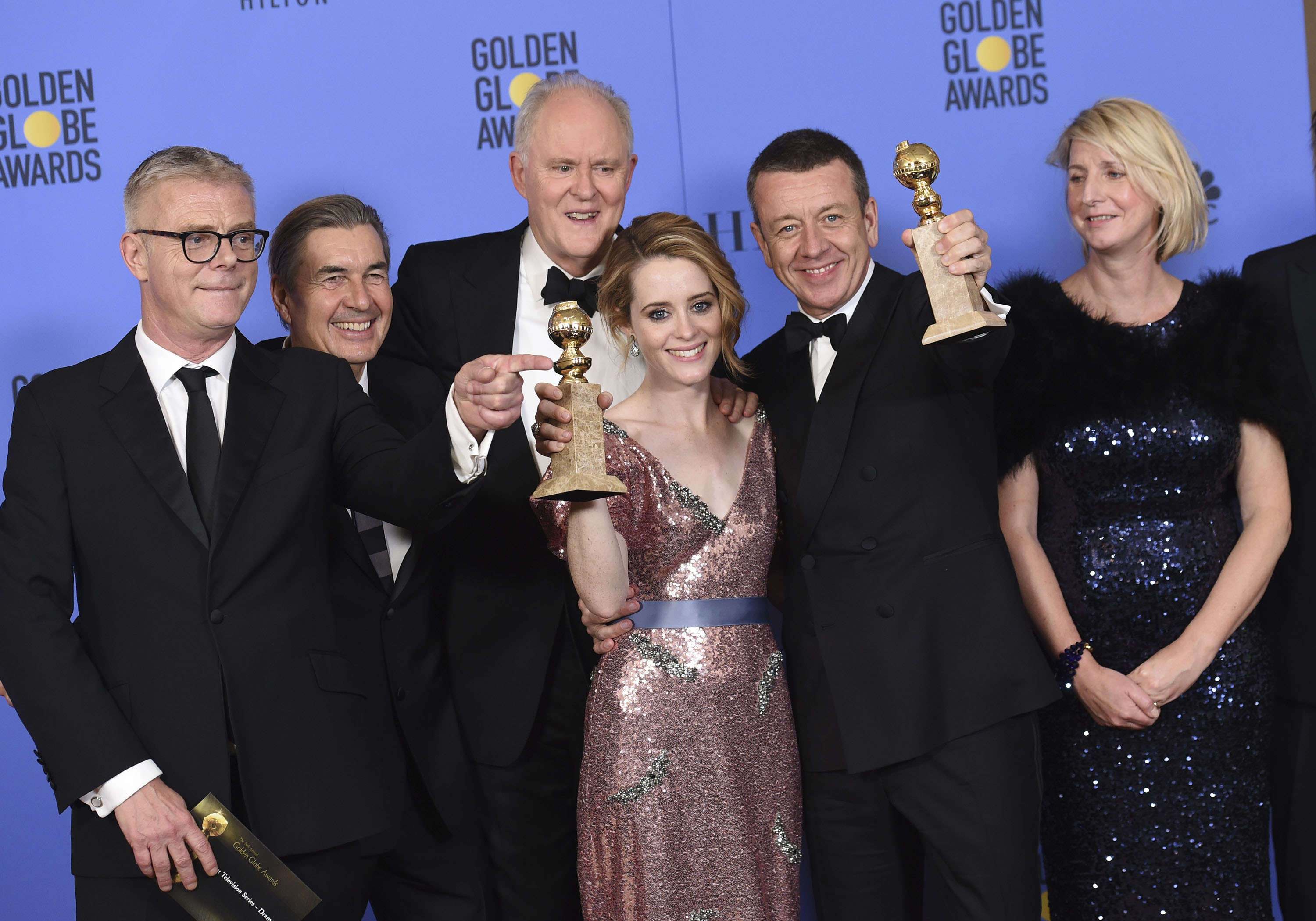 2017 Golden Globes: Claire Foy & The Crown Team