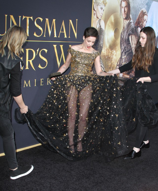 Jessica Chastain, Charlize Theron and Emily Blunt at The Huntsman Winter's War Premiere