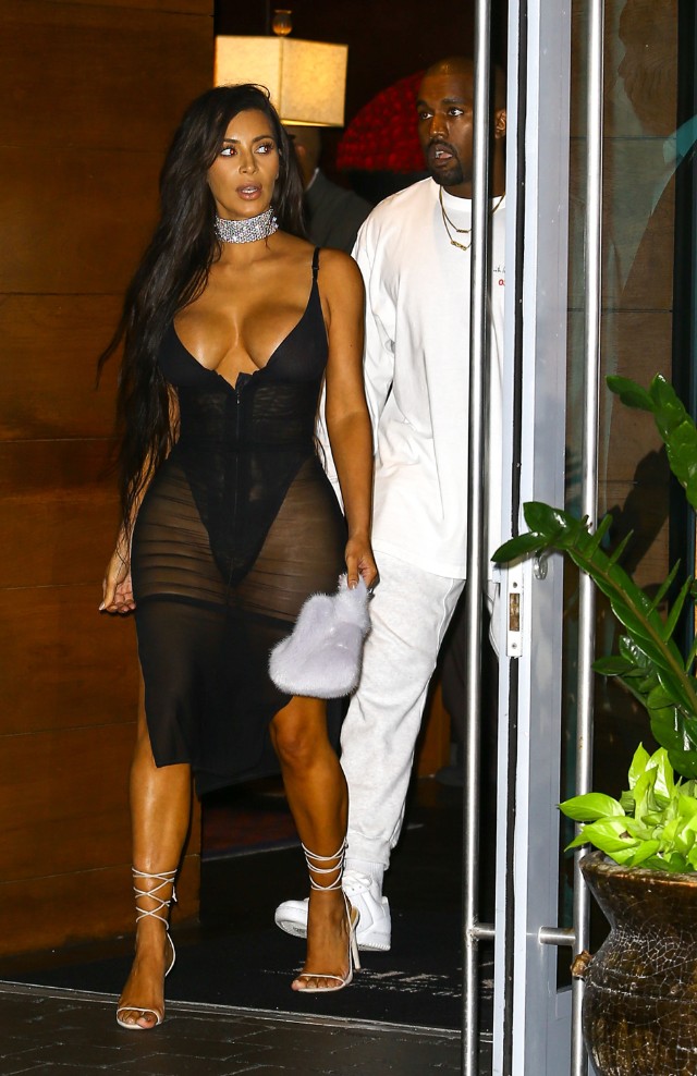 Kim Kardashian and Kanye West Leave Hotel For Night Out In Miami