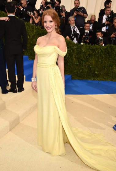 Jessica Chastain in Prada at the Met Gala