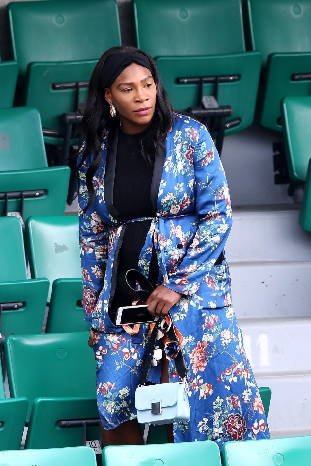 Pregnant Serena Williams arrives at the French Open