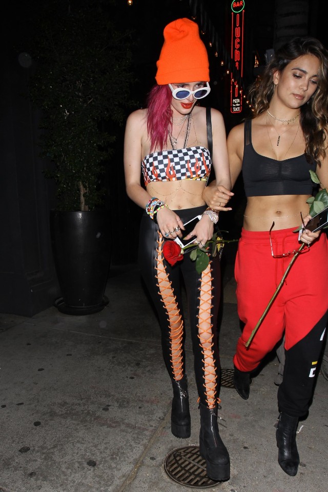 Bella Thorne and a friend leave 