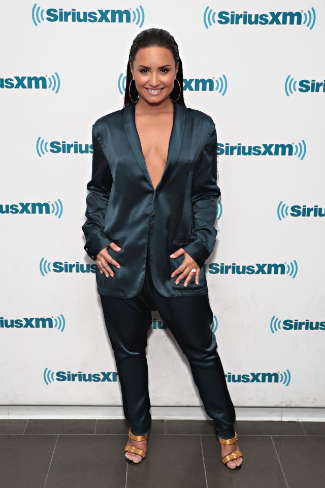 Demi Lovato Visits 'The Morning Mash Up' On SiriusXM Hits 1 Channel At The SiriusXM Studios In New York