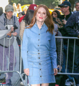 Julianne Moore at The View Wearing a Denim Dress