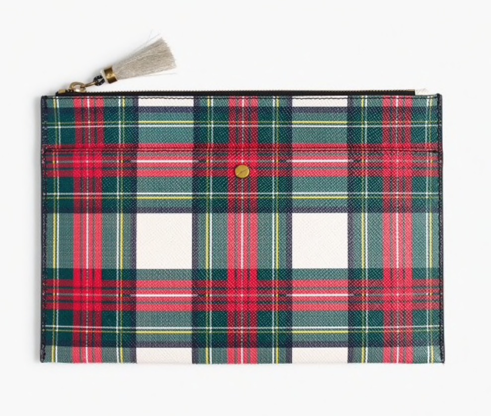 plaid clutch