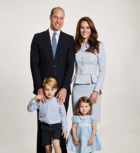 Prince William and Catherine Duchess of Cambridge 2017 Christmas Card - Dec 2017