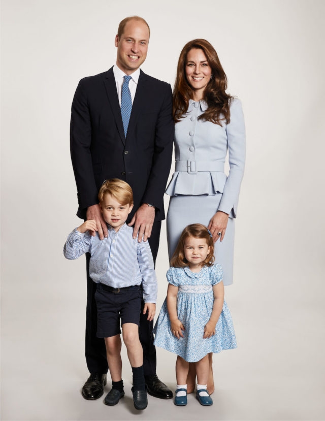 Prince William and Catherine Duchess of Cambridge 2017 Christmas Card - Dec 2017