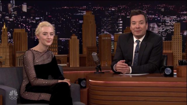 Saoirse Ronan during an appearance on NBC's 'The Tonight Show Starring Jimmy Fallon.'