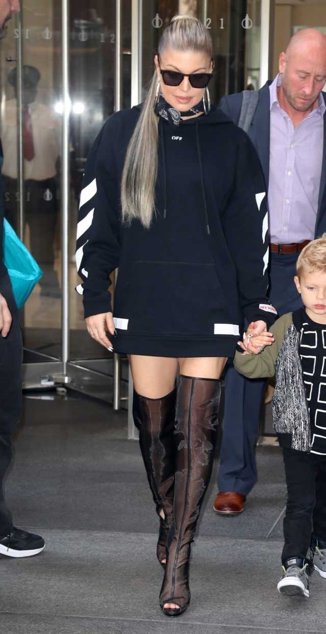 Fergie and son Axl make a stop by Sirius XM Radio