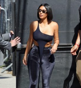 Kim Kardashian Visits Jimmy Kimmel Live