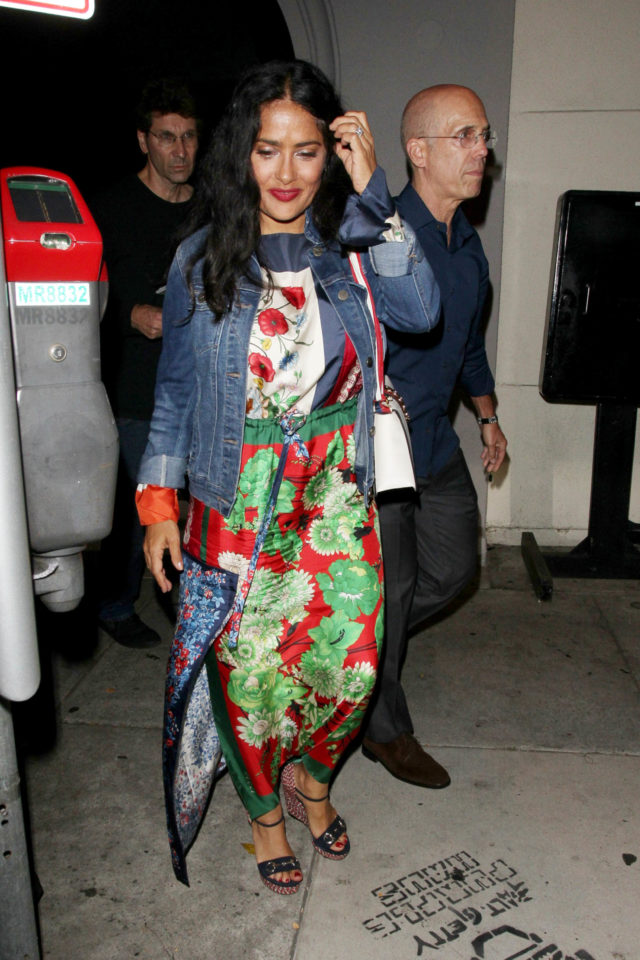 Salma Hayek and Francois-Henri Pinault Outside of Craig`s After Dinner Date