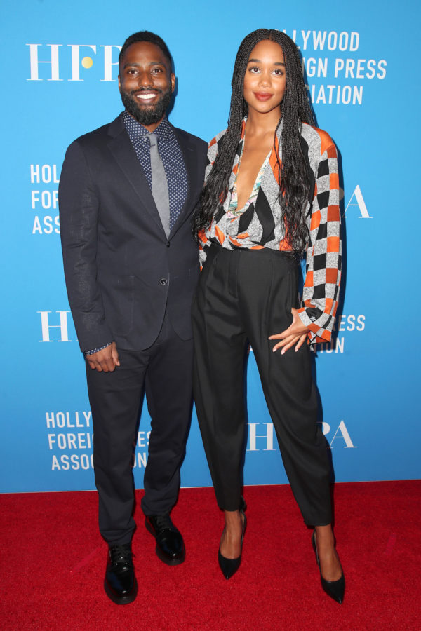    John David Washington con Esposa  