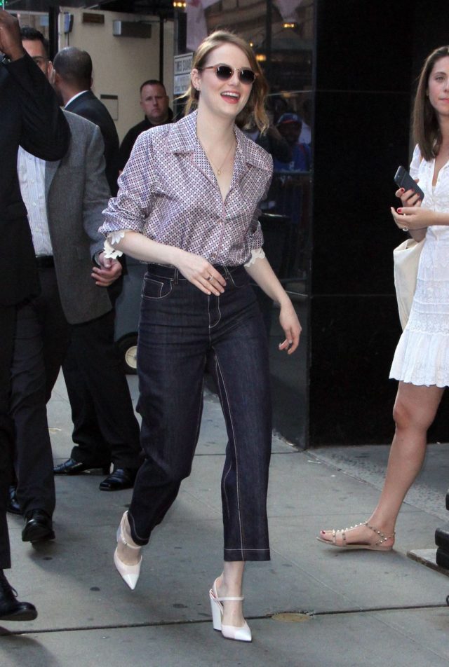 Emma Stone Good Morning America Jeans