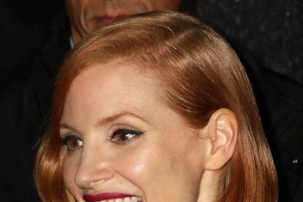 Jessica Chastain launches Galeries Lafayette Christmas lights