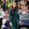 Kate Wears a Very Cute Green Polka Dot Dress to a Day of Engagements