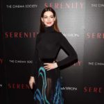 Anne Hathaway Opts for a Black Turtleneck at the Serenity Premiere