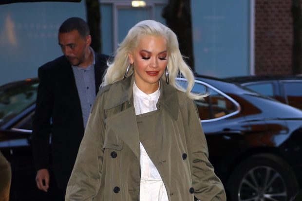 Rita Ora Rocks Oversized Coat