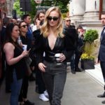 Sophie Turner Continues Experimenting With Trousers and Giant Sleeves