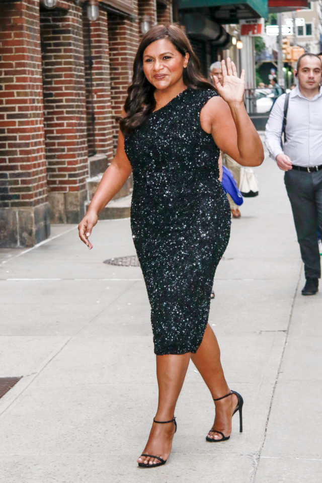 Mindy Kaling at The Late Show With Stephen Colbert